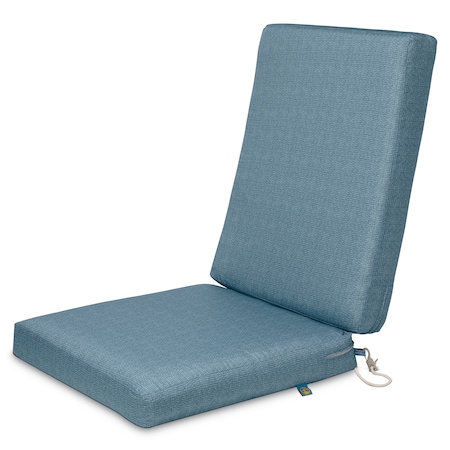 Classic Accessories Weekend 44" x 20" x 3" Dining Chair Cushions, Blue Shadow CBSCH44203